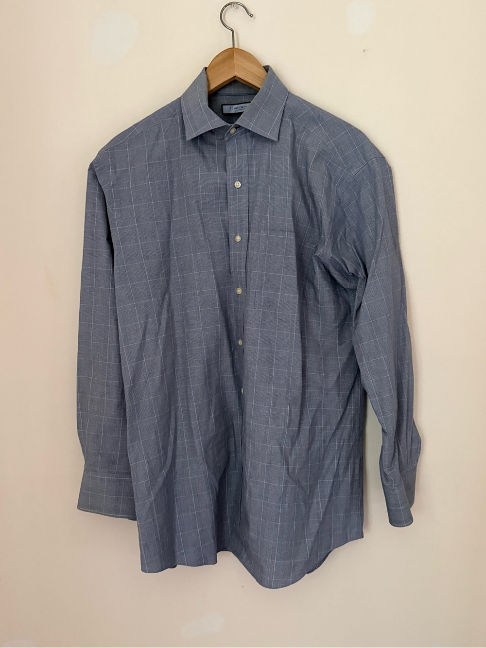 Tommy Hilfiger Light Blue Windowpane Dress Shirt